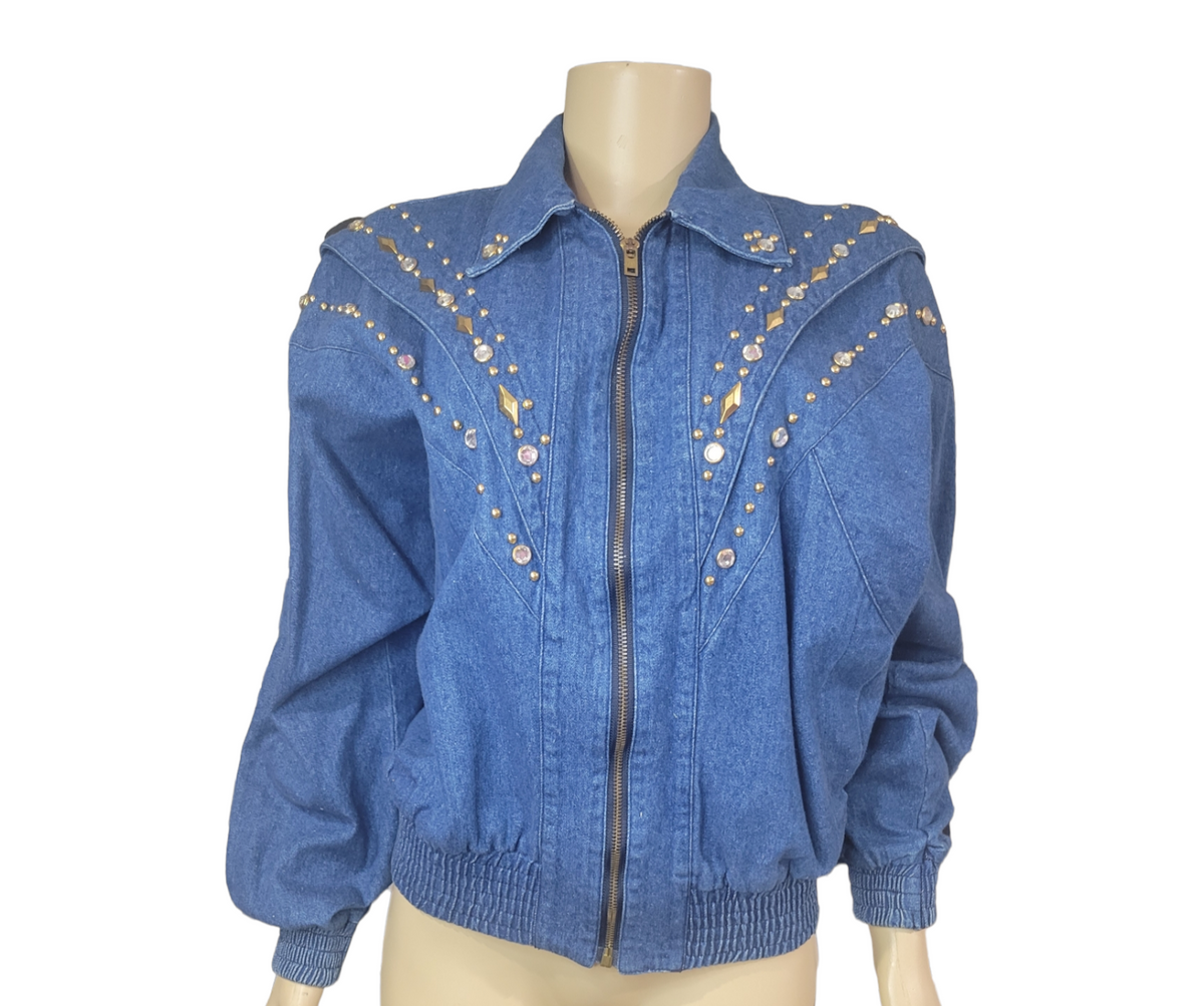 Vintage Gem Jean Bomber Jacket – Peculiar Treasures