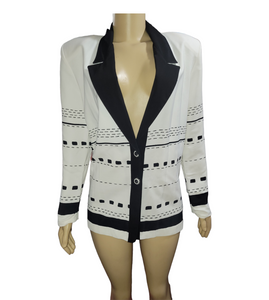 Jordana Black & White Vintage Blazer