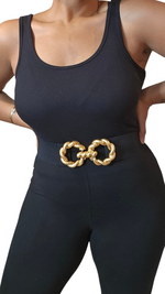 Load image into Gallery viewer, Gold Link Elastic Waistbelt
