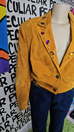 Load image into Gallery viewer, Mustard Cropped Jacket
