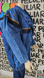 Load image into Gallery viewer, Denim Tribal Jacket
