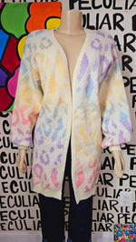 Load image into Gallery viewer, Rainbow Animal Print Cardigan
