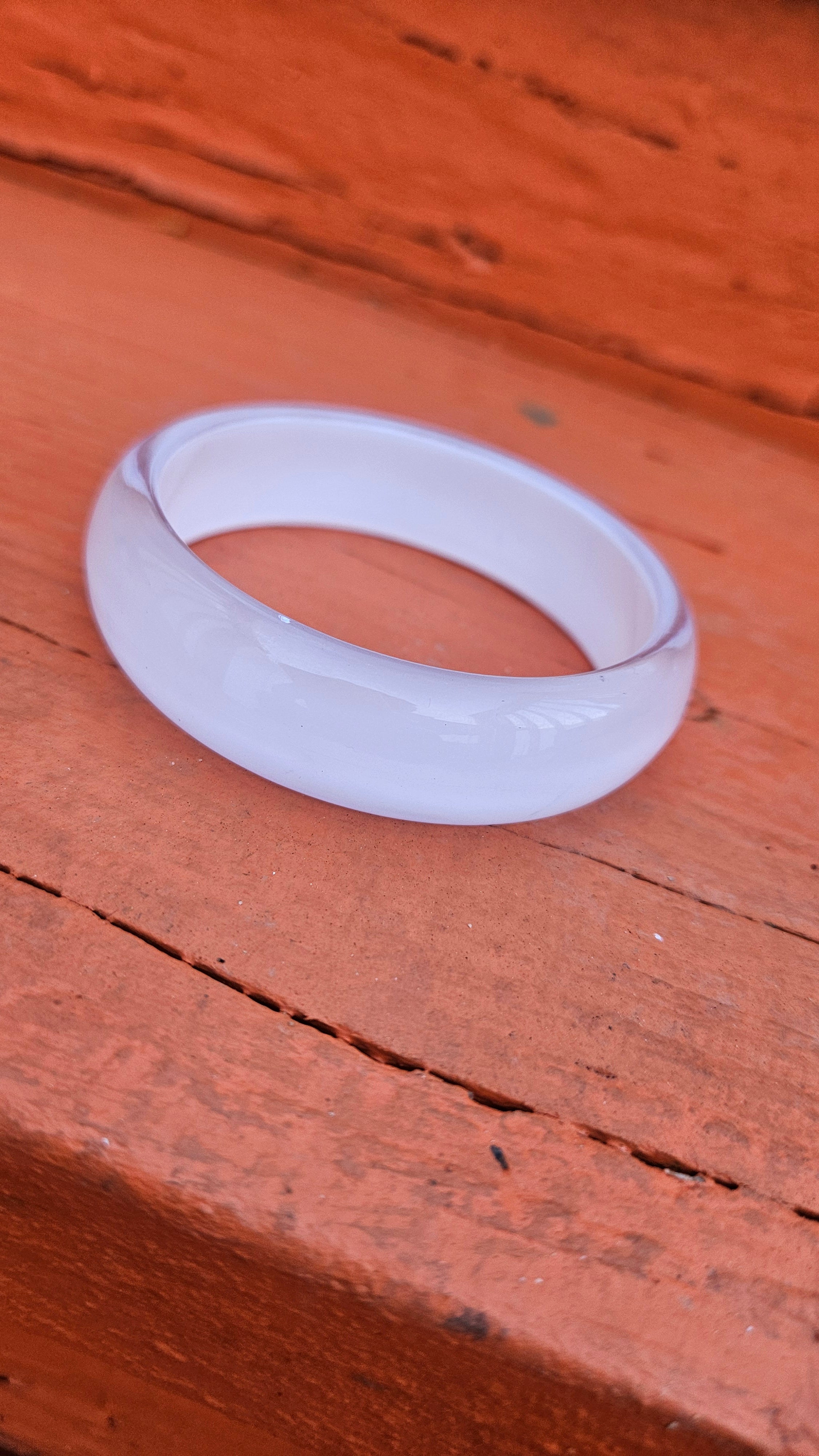 Frosted White Bangle