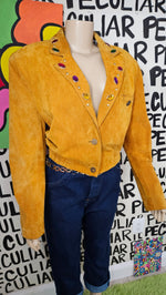 Load image into Gallery viewer, Mustard Cropped Jacket
