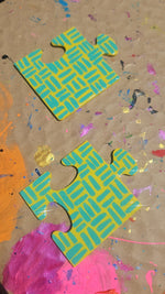 Load image into Gallery viewer, Peculiar Puzzle Piece Earrings
