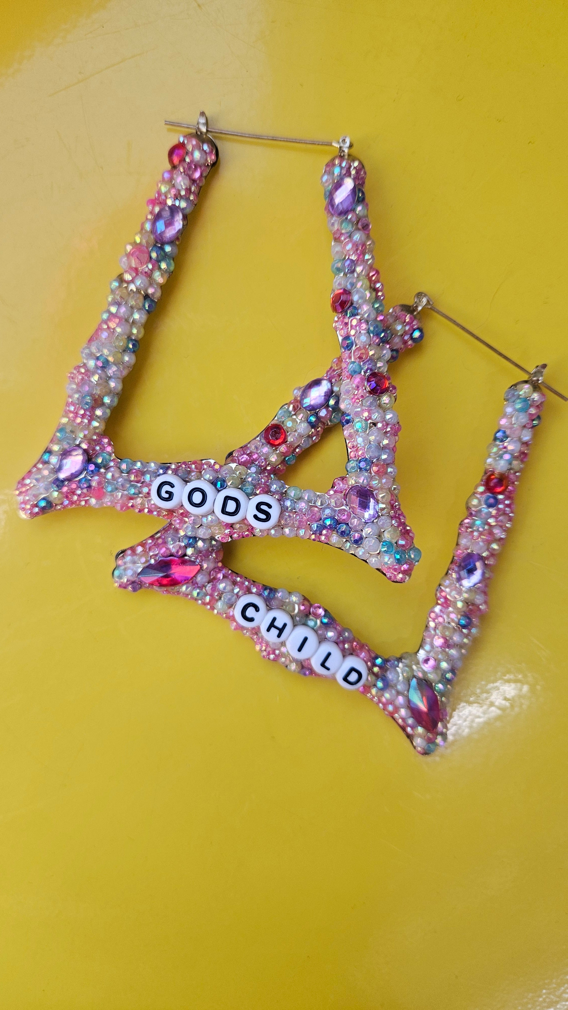 Treasured Gem Bamboo Earrings
