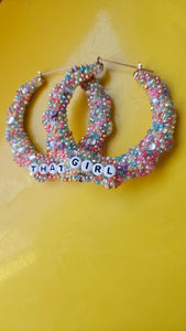 Treasured Gem Bamboo Earrings