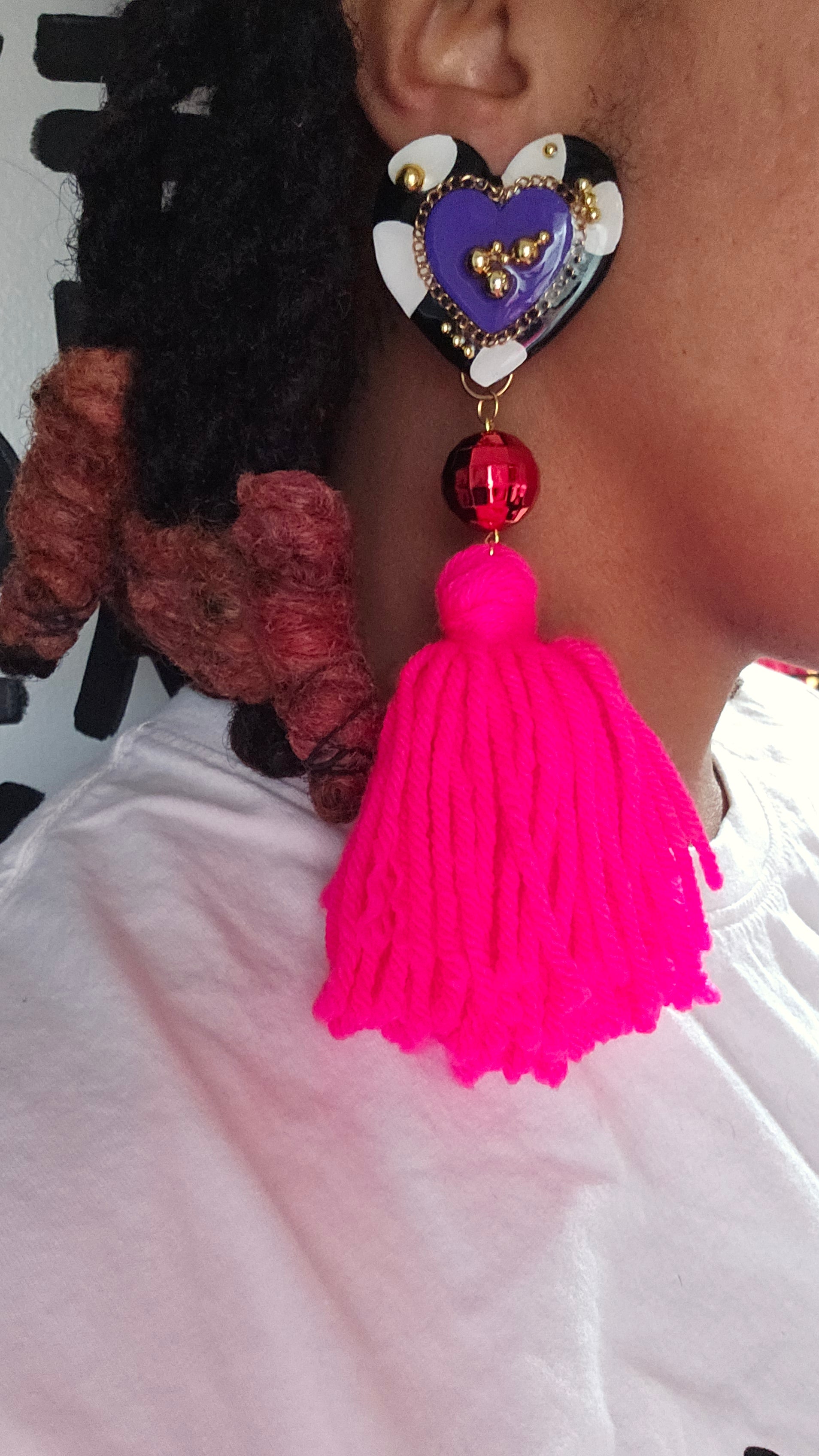 I ♡ YOU Tassel Earrings
