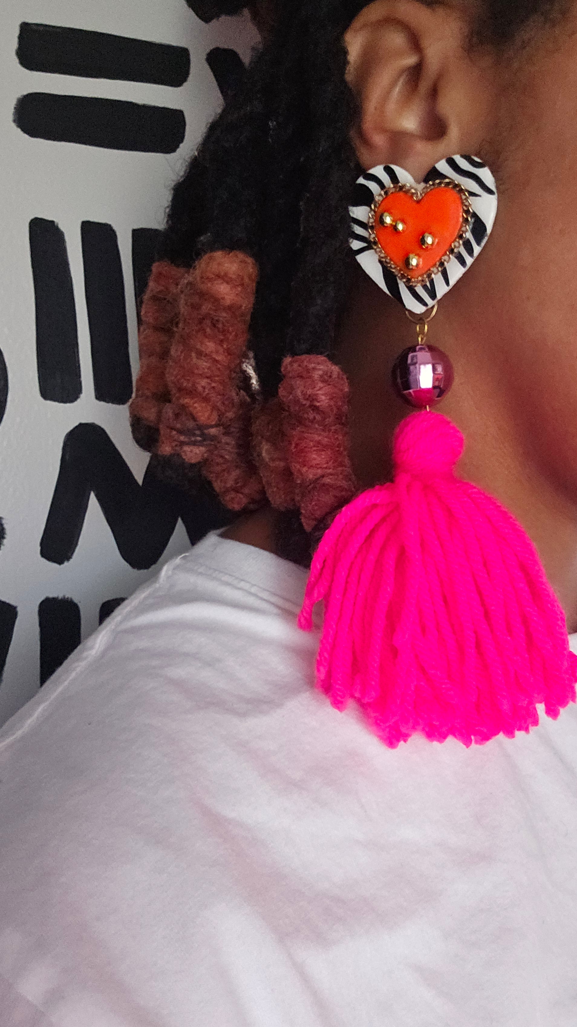I ♡ YOU Tassel Earrings