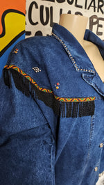 Load image into Gallery viewer, Denim Tribal Jacket
