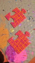 Load image into Gallery viewer, Peculiar Puzzle Piece Earrings
