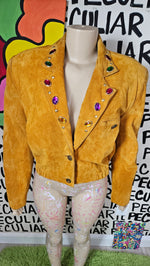 Load image into Gallery viewer, Mustard Cropped Jacket
