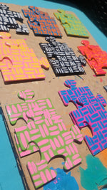 Load image into Gallery viewer, Peculiar Puzzle Piece Earrings
