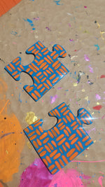 Load image into Gallery viewer, Peculiar Puzzle Piece Earrings
