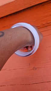 Frosted White Bangle