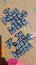 Load image into Gallery viewer, Peculiar Puzzle Piece Earrings
