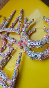 Treasured Gem Bamboo Earrings