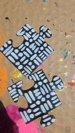 Load image into Gallery viewer, Peculiar Puzzle Piece Earrings
