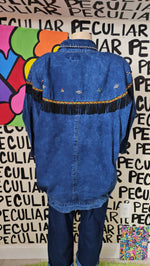 Load image into Gallery viewer, Denim Tribal Jacket
