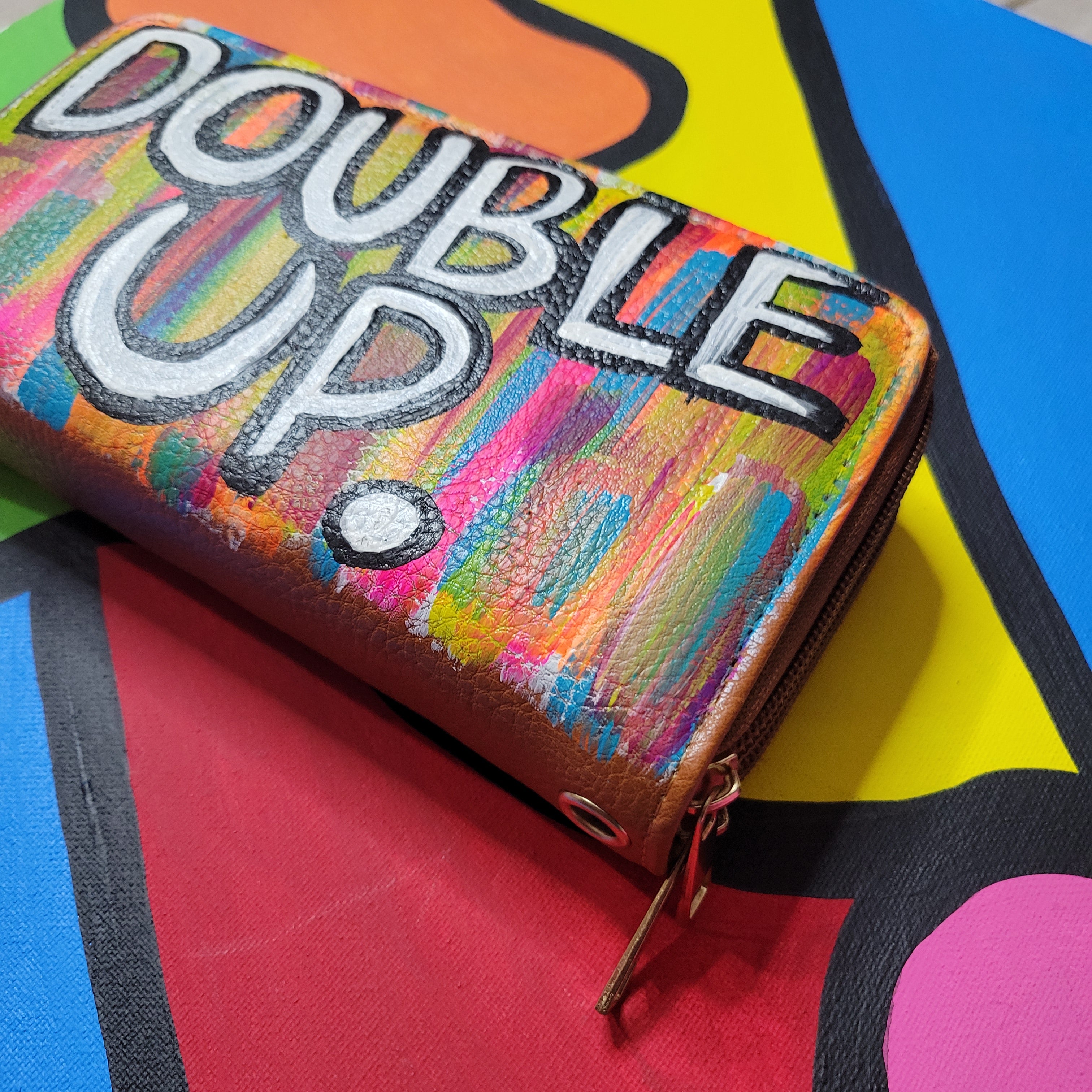 Double Up Handpainted Wallet