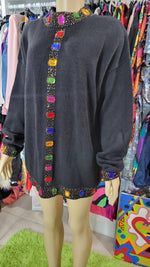 Load image into Gallery viewer, Tangie Vintage Jeweled Sweater
