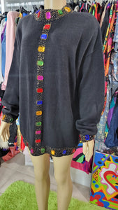 Tangie Vintage Jeweled Sweater