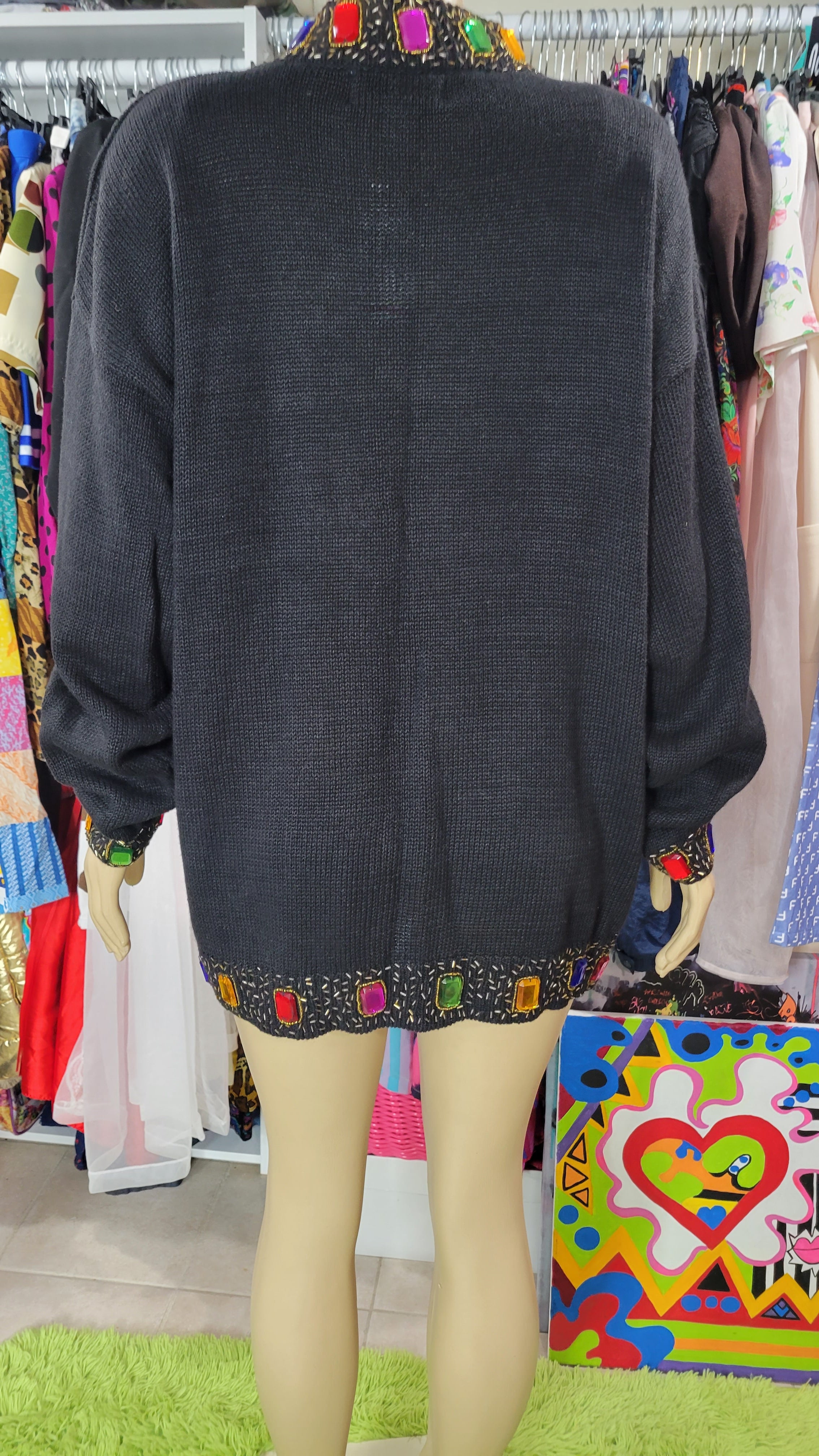 Tangie Vintage Jeweled Sweater