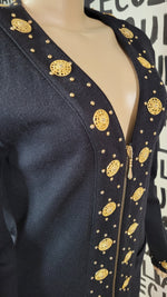 Load image into Gallery viewer, Gold Embellished Cardigan
