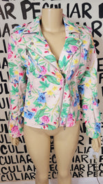 Load image into Gallery viewer, Flower Moto Jacket
