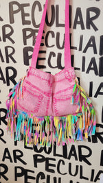 Load image into Gallery viewer, Pinky Jean Fringe Purse
