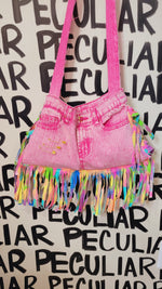 Load image into Gallery viewer, Pinky Jean Fringe Purse
