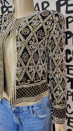 Load image into Gallery viewer, Brilliante by J.A. Beaded jacket
