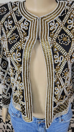 Load image into Gallery viewer, Brilliante by J.A. Beaded jacket
