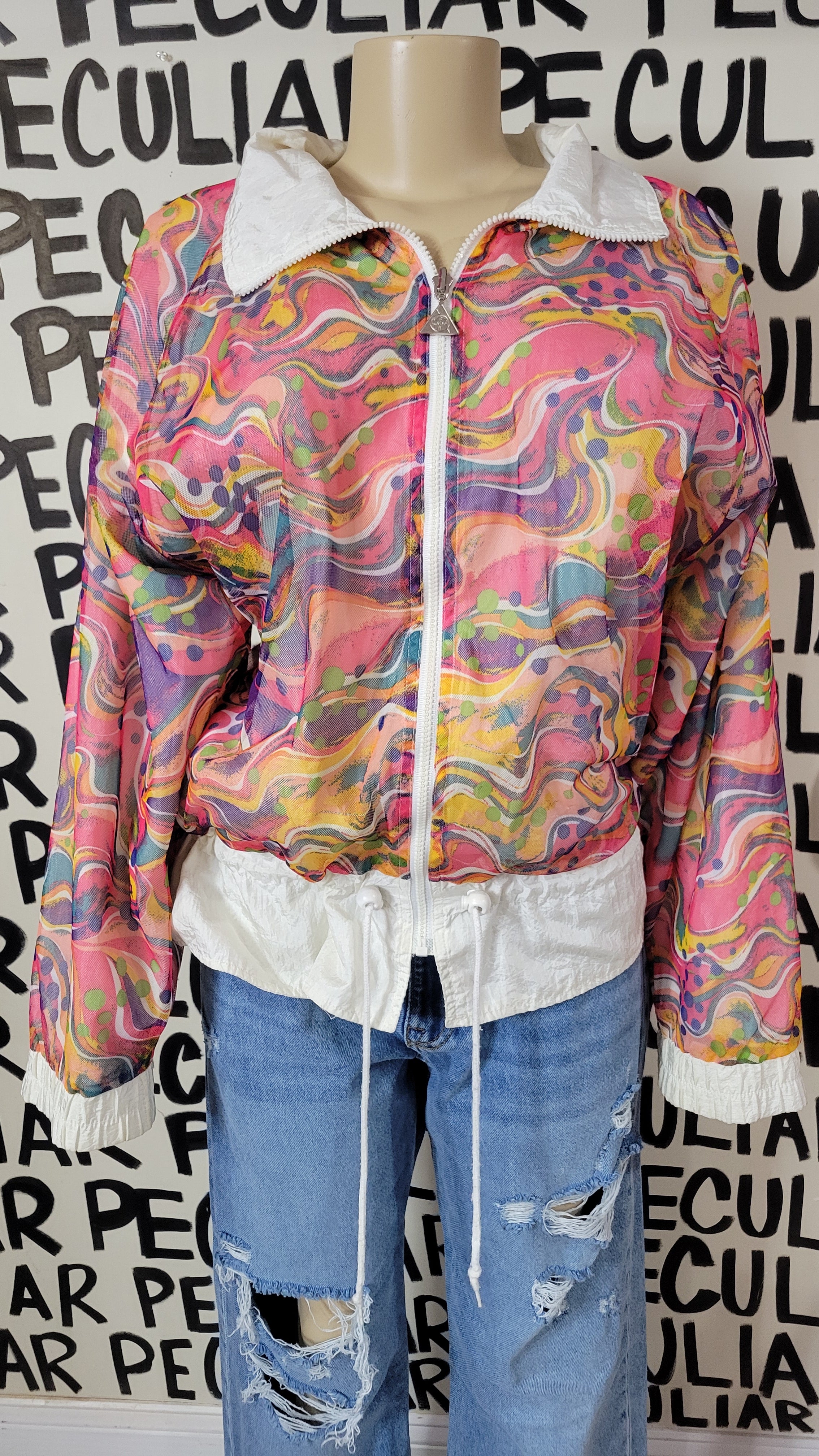 Swirls Vintage Windbreaker