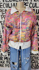 Load image into Gallery viewer, Swirls Vintage Windbreaker
