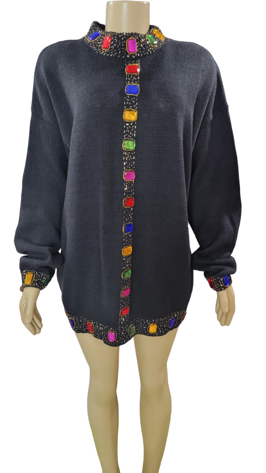 Tangie Vintage Jeweled Sweater