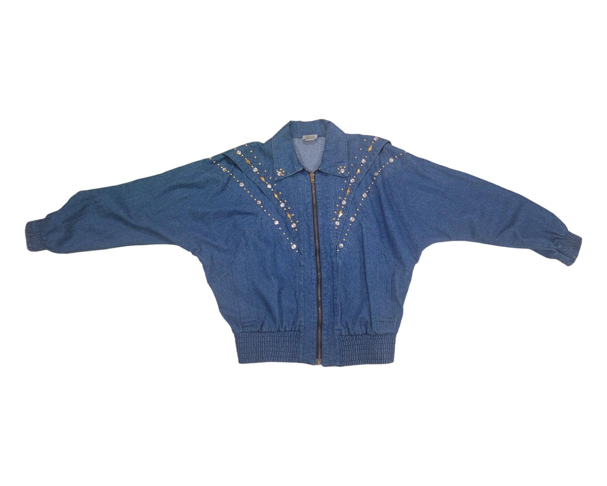 Vintage Gem Jean Bomber Jacket