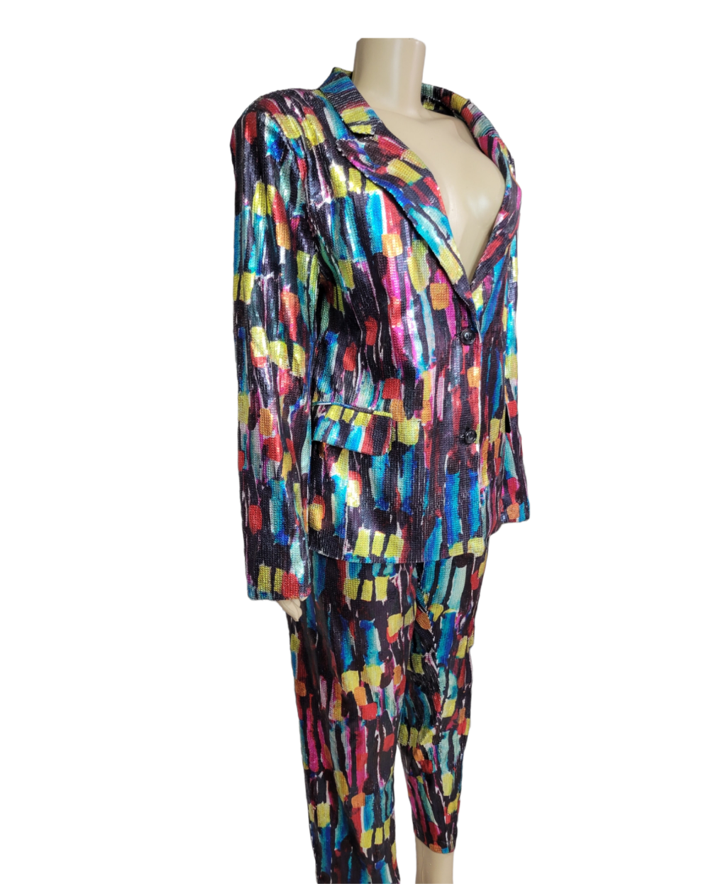 Multicolored Sequin Suit